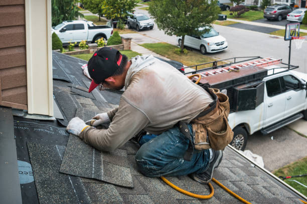 Professional Emergency Roof Repair technician working in Elvaston, IL